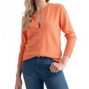 NEW MARBLE button up cardigan in orange